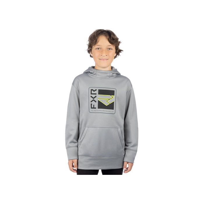 FXR Yth Broadc Tech Po Hoodie 24 Grey/BK