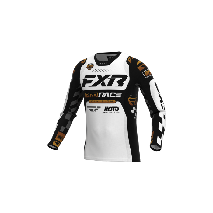 FXR Yth Revo Daytona MX Jersey 26.5 Black/White/Kash