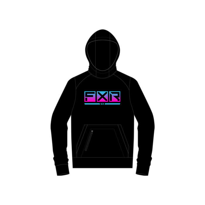 FXR Yth Podium Tech Po Hoodie 24 BK/Nightclub