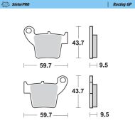 MMT Brake Pad Rear CR+F 02-.. CRF150 07-.. Race