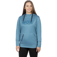 FXR Women Podium Tech Po Hoodie 24 Steel/Dark Steel