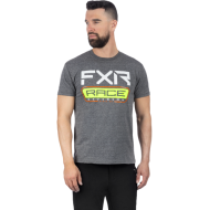 FXR M Race Division Prem Shirt 24 Charcoal Heather/Hi Vis