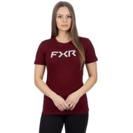 FXR Women Helium Prem Shirt 24 Merlot/White