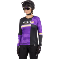 FXR Womens Proflex Upf Longsleeve 24 Purple Camo/BK