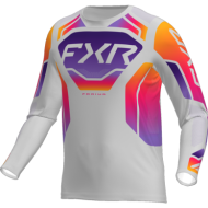 FXR Yth Podium MX Jersey 26 Grey/Purple/Tang