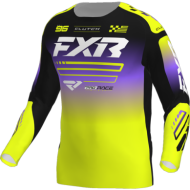 FXR Yth Clutch Pro MX Jersey 26 Hivis/Black/Purple