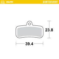 MMT Brake Pad Bicycle - Shimano D Type - SinterSport 55