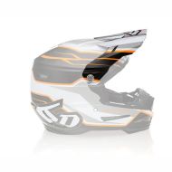 6D ATR-2 Visor Phase White/Orange Gloss