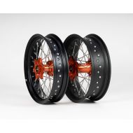 Sixty5 KTM Supermoto Black/Or wheel set 3.5-17/5.0-17