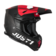 Just1 Helmet J-22 C Adrenaline Red/White Carbon Matt