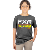 FXR Yth Race Div. Prem Shirt 24 CharHeath/HiVis