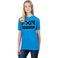 FXR Yth Race Div. Prem Shirt 24 Blue Heath/BK