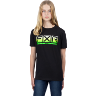 FXR Yth Podium Prem Shirt 24 BK/Glowstick