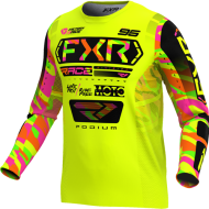 FXR YTH PODIUM MX JERSEY 25 HIVIS/SHERBET CAMO