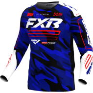 FXR YTH CLUTCH MX JERSEY 25 BLUE CAMO/RED