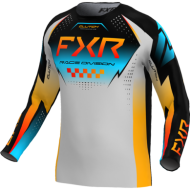 FXR Clutch Pro MX Jersey 26 Grey/Sky/Orange