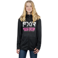 FXR Yth Race Div. Tech Hoodie 24 BK/E Pink