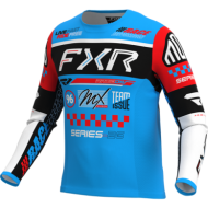 FXR Podium Gladiator MX Jersey 26.5 Cyan/Black/Red