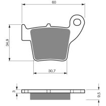 GOLDFREN Brake Pads 176 Ceramic Carbon K1