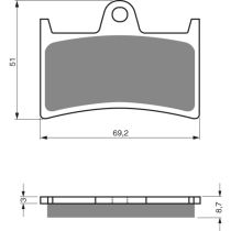 GOLDFREN Brake Pads 070 Ceramic carbon AD