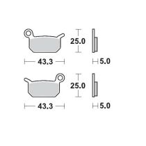 MMT Brake Pad Rear SX65 04-08 SX50 Front + Rear