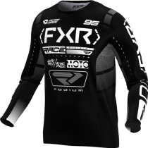 FXR PODIUM MX JERSEY 25 BLACK/WHITE