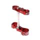 SCAR Top & Bottom Clamp CR250F 08-09 Red