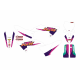 Blackbird Decal Kit Retro Fits for KTM 23 Purple