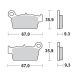 MMT Nitro Brake Pad Rear YZ+F03-.. KXF04-.. RMZ04-..