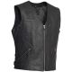 Halvarssons Leather vest Cut Black