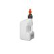 Tuff Jug Can 10L White with Orange Ripper Cap