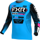 FXR YTH PODIUM MX JERSEY 25 CYAN/BLACK/PINK