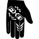 FXR REFLEX DUAL MX GLOVE 25 BLACK/WHITE