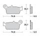 MMT Nitro Brake Pad Rear CR87-01 KX95-.. RM96-.. YZ+F98-02