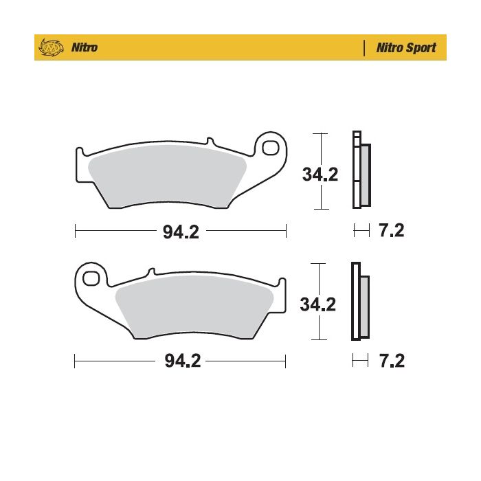 Moto-Master Nitro Racing Brakepads Honda: CR 125-250-500 CRF