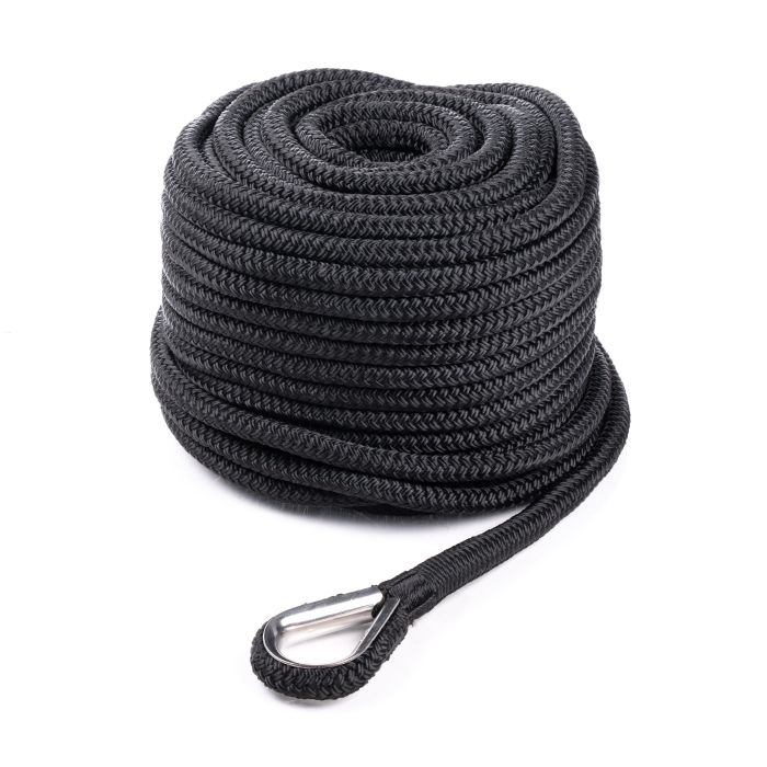 Qvarken Anchor Rope Dockline with thimble 16mm 40m black