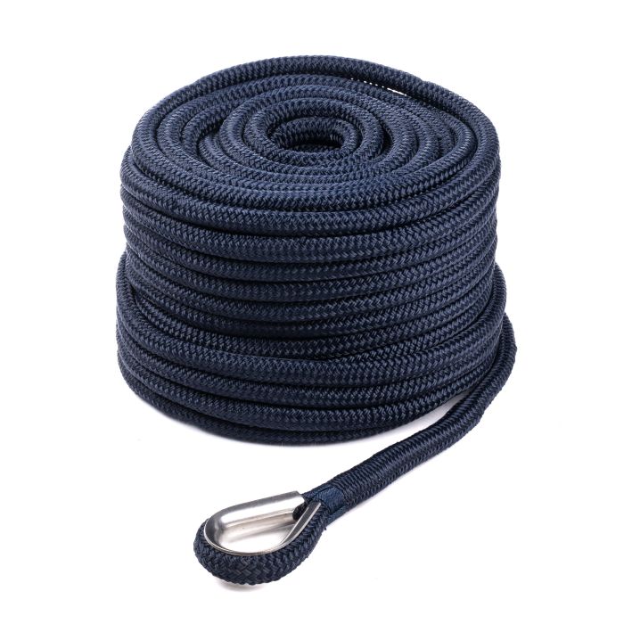 Qvarken Anchor Rope Dockline with thimble 18mm 50m navy