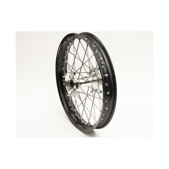 REX WHEELS 19-2,15 YZ250 99-.. BLACK RIM/SILVER HUB 22MM