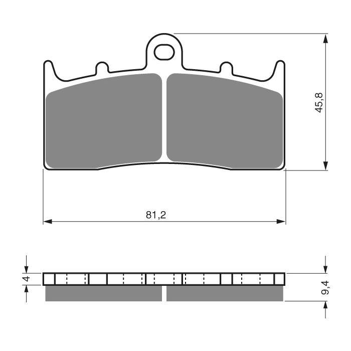 GOLDFREN Brake Pads 318 Ceramic Carbon S3 Front BMW K1600GT 