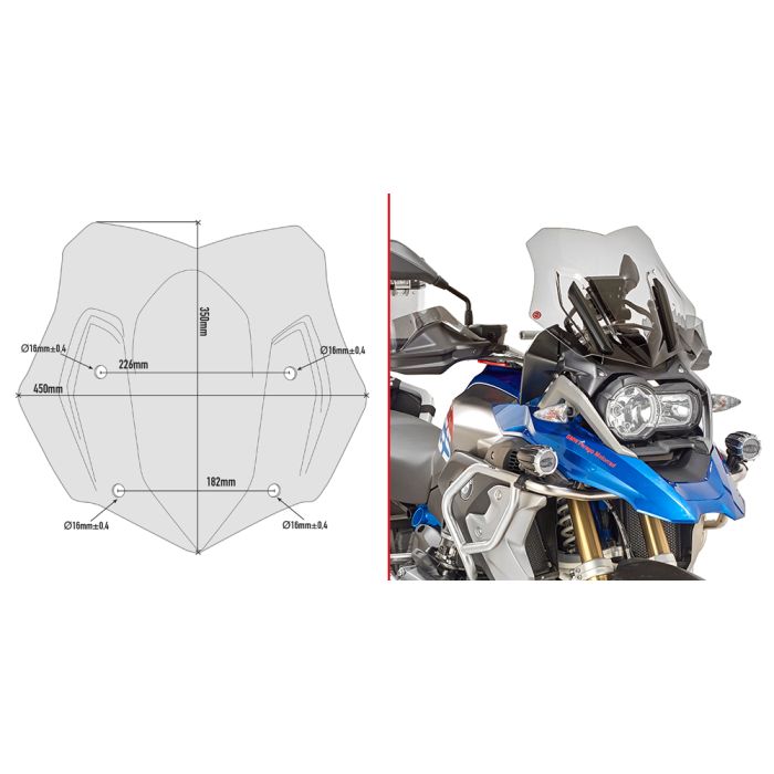 GIVI SPOILER BMW R1200GS '16-17