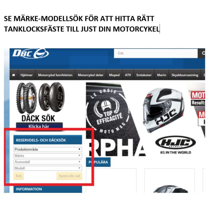Givi Specific metal flange for fitting the TankLock tank bag