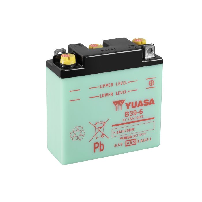 Yuasa Battery, B39-6 (dc) 6V no acid included