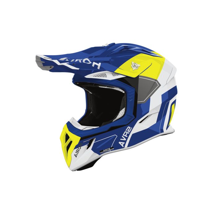 Airoh Helmet Aviator Ace 2 Shield Blue/Yellow gloss, XL
