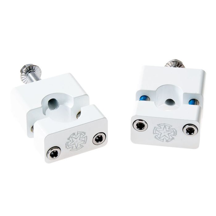 Timeless Handlebar Clampset White 22mm M10 Monkey Type / Pit