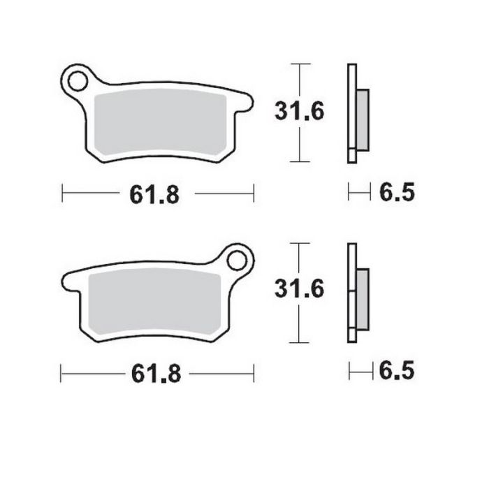 MMT Nitro Brake P. Fr. SX65 02-.. Rear SX65 09-.. SX85 04-11