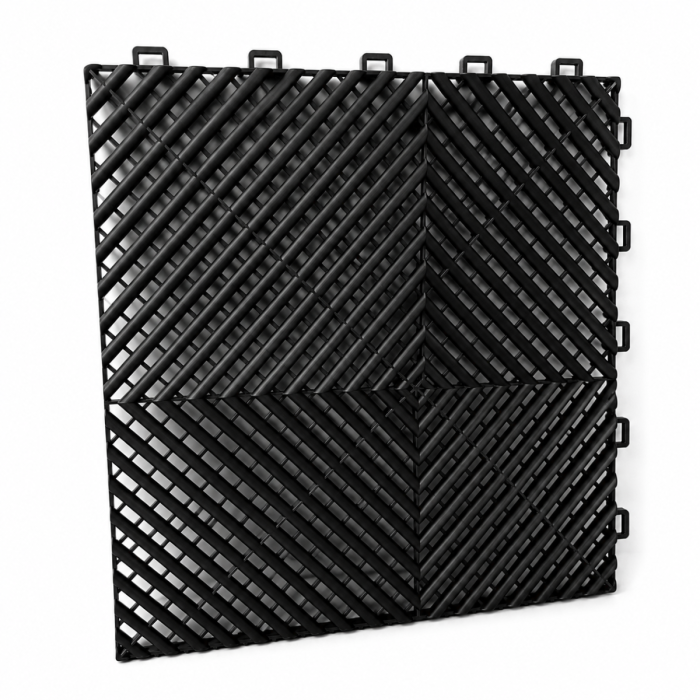 TMV Garage Floortiles 400x400x18 - Black (20pcs)