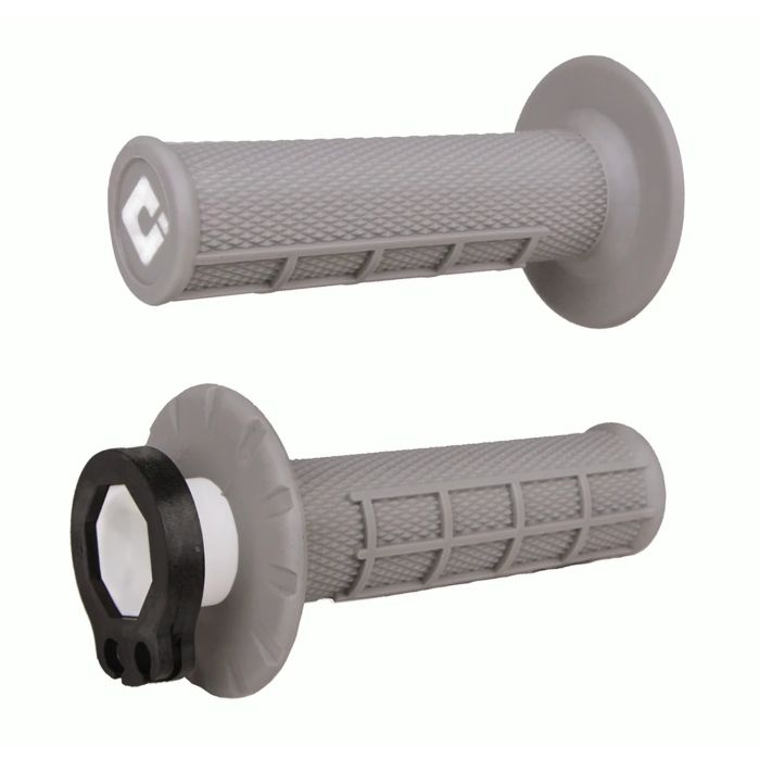 ODI Half-Waffle MX Lock-On Grip Set Grey / Soft Compound