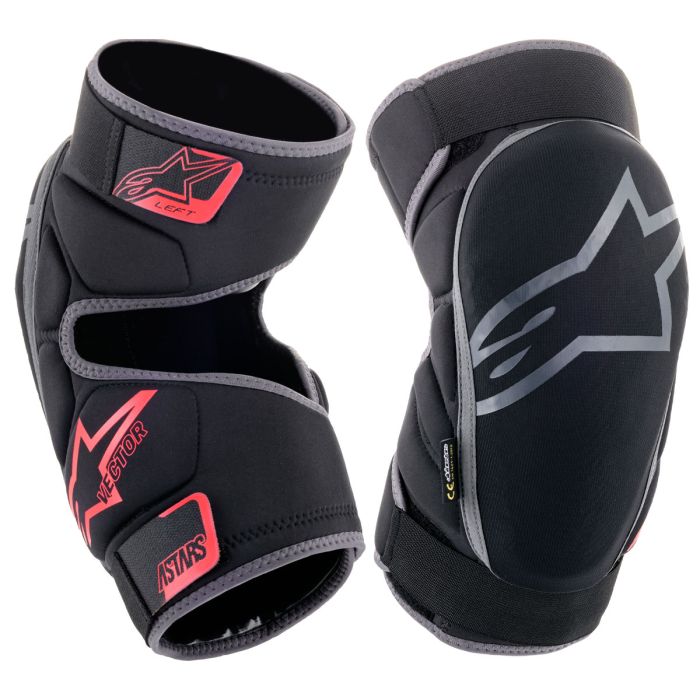 Alpinestars Knee Protector Vector Black Anthracite Red, L/XL