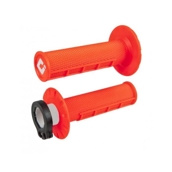ODI Half-Waffle MX Lock-On Grip Set FLO-Orange