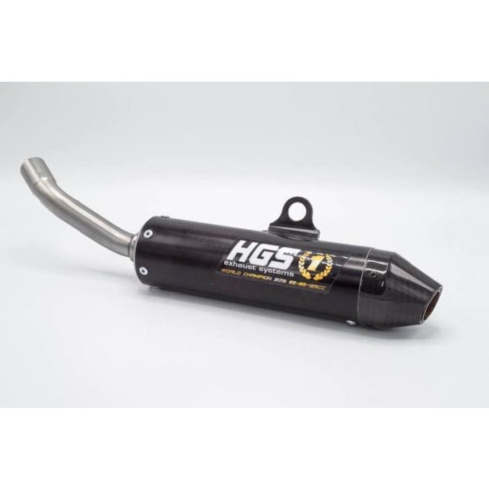 HGS Silencer Black with Carbon tip 2T Racing KTM125 23-..HVA